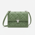 Sage braided satchel front view